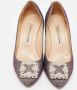 Manolo Blahnik Pre-owned Fabric heels Blue Dames - Thumbnail 3