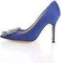 Manolo Blahnik Pre-owned Fabric heels Blue Dames - Thumbnail 2