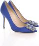 Manolo Blahnik Pre-owned Fabric heels Blue Dames - Thumbnail 3