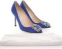 Manolo Blahnik Pre-owned Fabric heels Blue Dames - Thumbnail 9