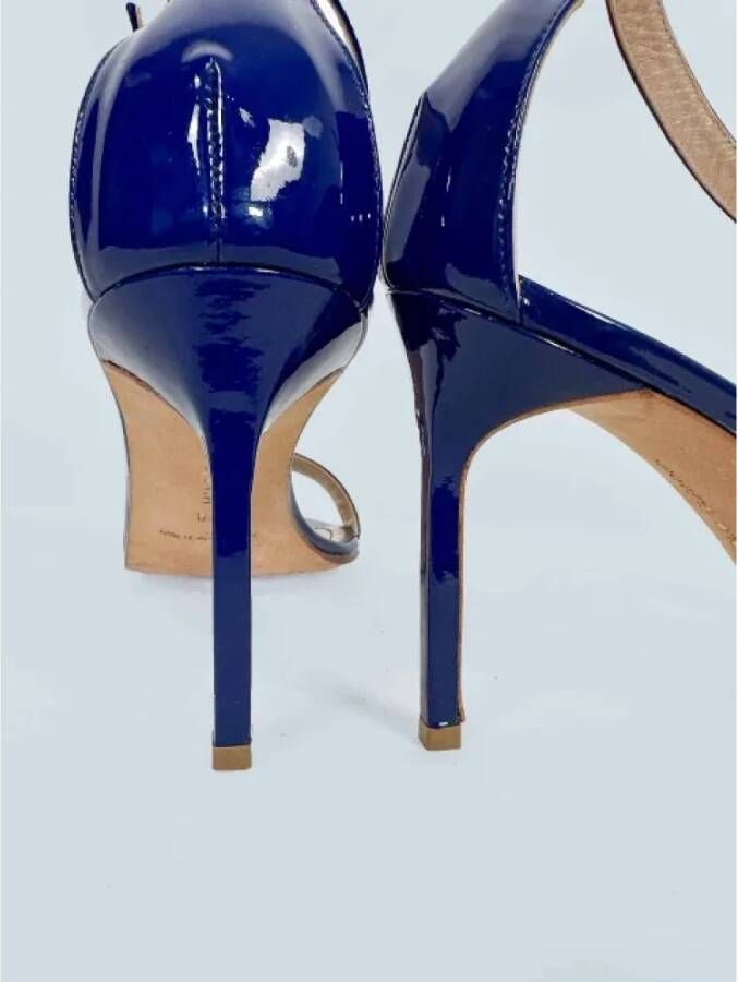 Manolo Blahnik Pre-owned Fabric heels Blue Dames