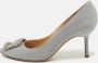 Manolo Blahnik Pre-owned Fabric heels Gray Dames - Thumbnail 2