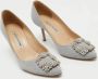 Manolo Blahnik Pre-owned Fabric heels Gray Dames - Thumbnail 4