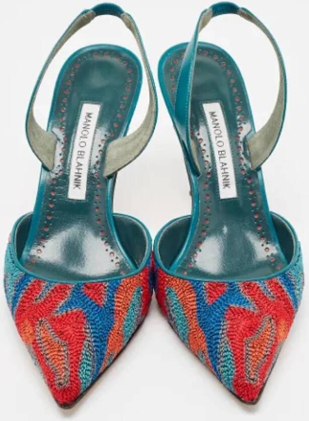 Manolo Blahnik Pre-owned Fabric heels Multicolor Dames