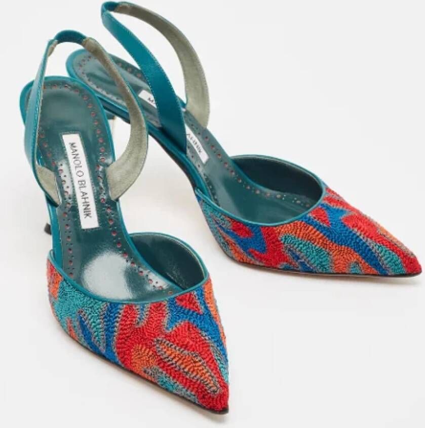 Manolo Blahnik Pre-owned Fabric heels Multicolor Dames