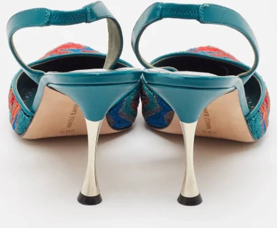 Manolo Blahnik Pre-owned Fabric heels Multicolor Dames