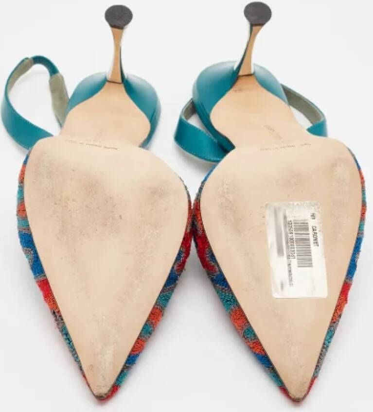 Manolo Blahnik Pre-owned Fabric heels Multicolor Dames