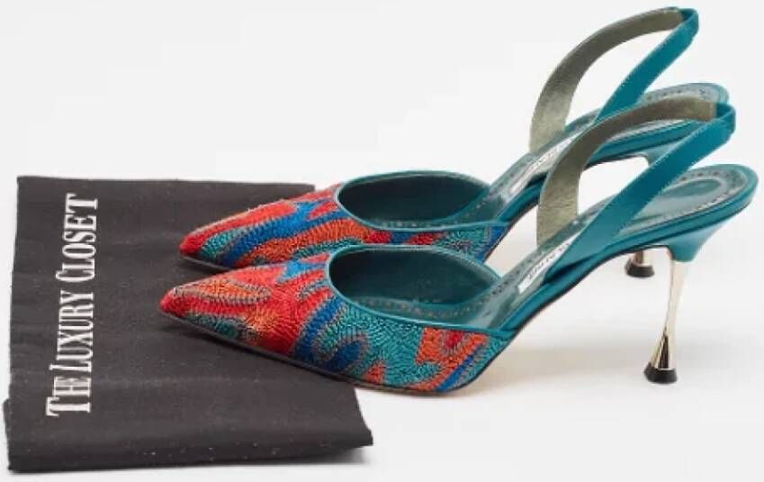 Manolo Blahnik Pre-owned Fabric heels Multicolor Dames