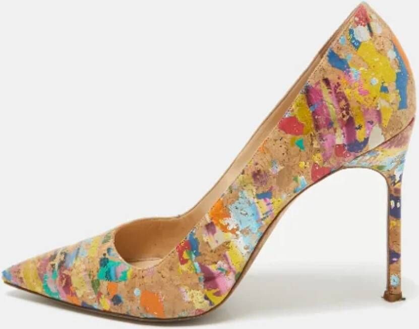 Manolo Blahnik Pre-owned Fabric heels Multicolor Dames