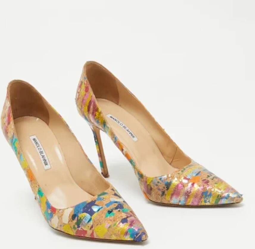 Manolo Blahnik Pre-owned Fabric heels Multicolor Dames