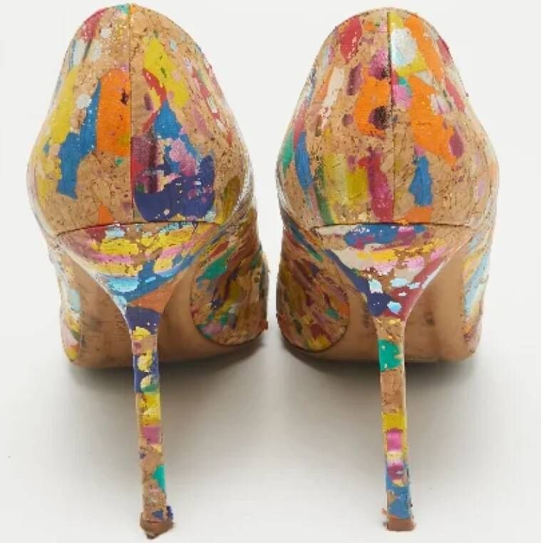 Manolo Blahnik Pre-owned Fabric heels Multicolor Dames