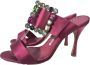 Manolo Blahnik Pre-owned Fabric heels Pink Dames - Thumbnail 5