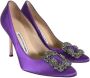 Manolo Blahnik Pre-owned Fabric heels Purple Dames - Thumbnail 3