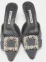 Manolo Blahnik Pre-owned Fabric mules Gray Dames - Thumbnail 2