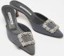 Manolo Blahnik Pre-owned Fabric mules Gray Dames - Thumbnail 3