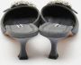 Manolo Blahnik Pre-owned Fabric mules Gray Dames - Thumbnail 4