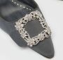 Manolo Blahnik Pre-owned Fabric mules Gray Dames - Thumbnail 6