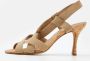 Manolo Blahnik Pre-owned Fabric sandals Beige Dames - Thumbnail 2