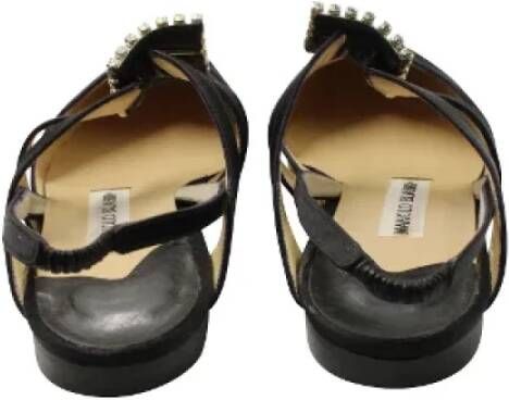 Manolo Blahnik Pre-owned Fabric sandals Black Dames