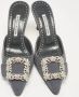 Manolo Blahnik Pre-owned Fabric sandals Gray Dames - Thumbnail 3