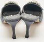 Manolo Blahnik Pre-owned Fabric sandals Gray Dames - Thumbnail 5