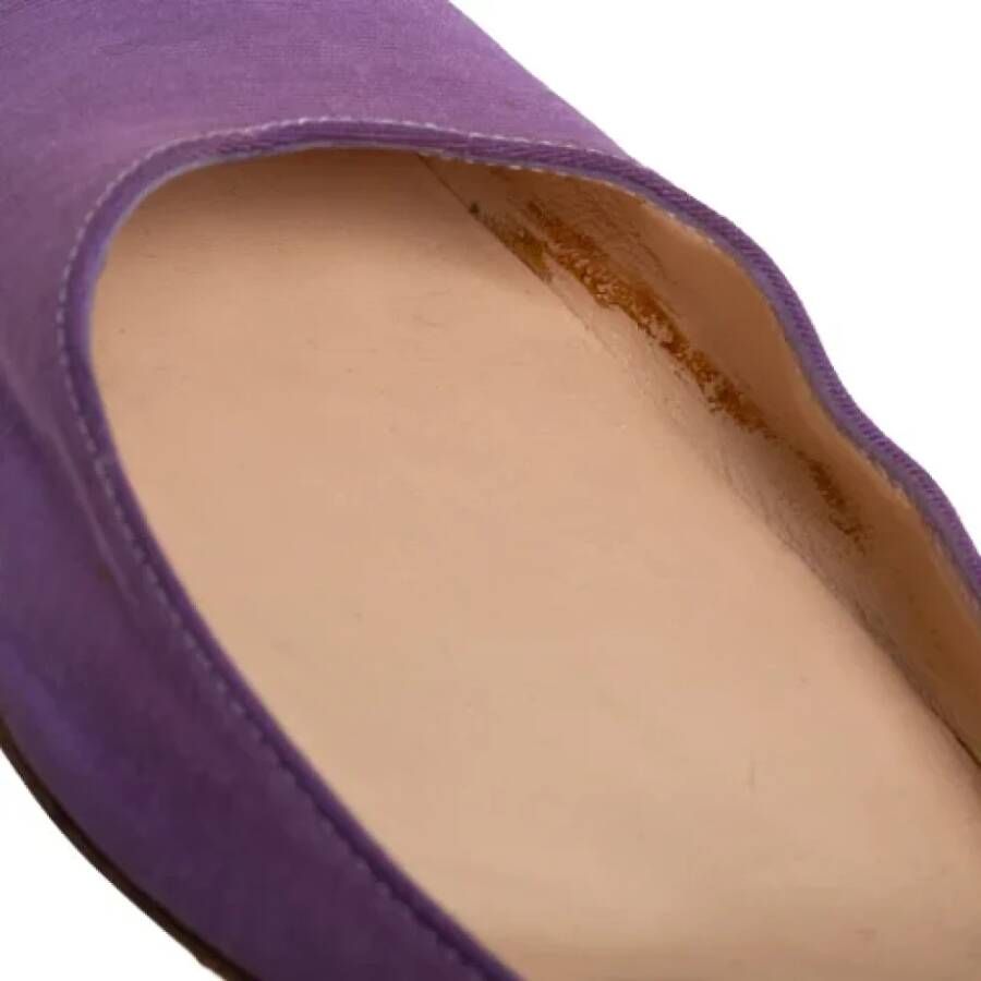 Manolo Blahnik Pre-owned Fabric sandals Purple Dames