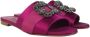 Manolo Blahnik Pre-owned Fabric sandals Purple Dames - Thumbnail 3