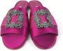 Manolo Blahnik Pre-owned Fabric sandals Purple Dames - Thumbnail 4