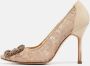 Manolo Blahnik Pre-owned Lace heels Beige Dames - Thumbnail 2