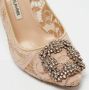 Manolo Blahnik Pre-owned Lace heels Beige Dames - Thumbnail 7