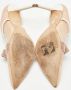 Manolo Blahnik Pre-owned Lace heels Beige Dames - Thumbnail 6