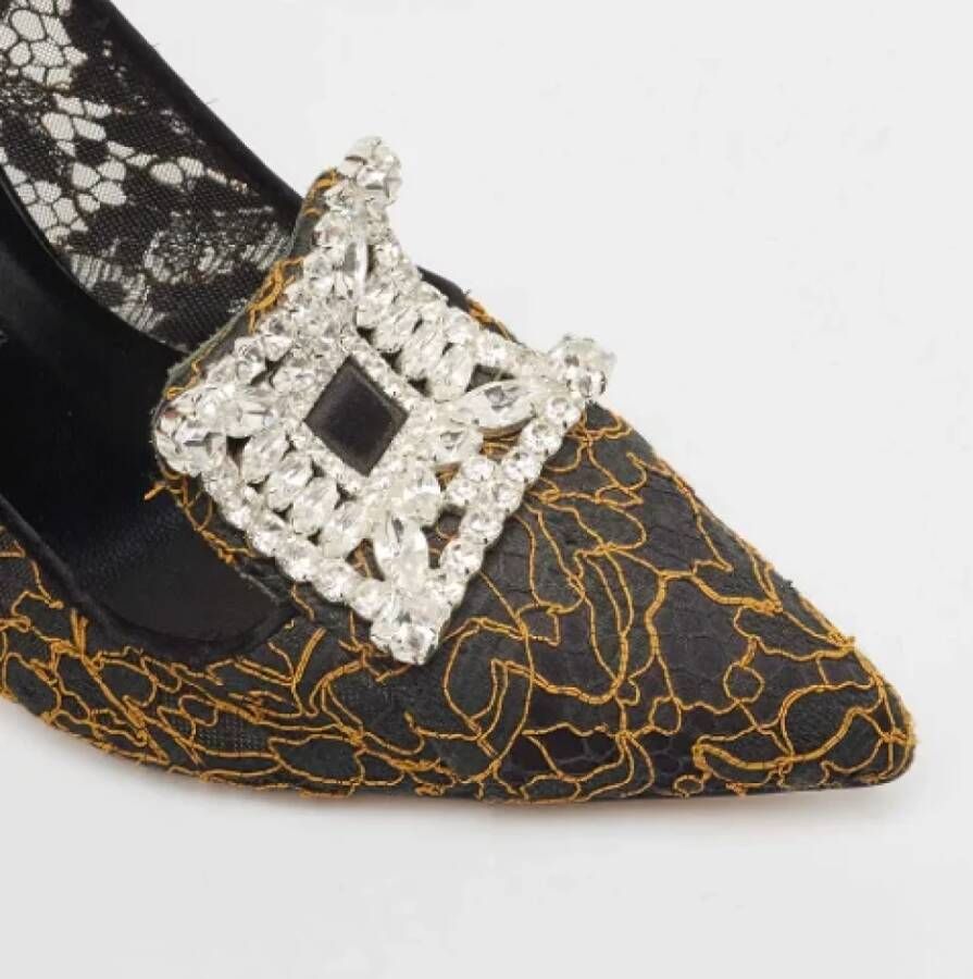 Manolo Blahnik Pre-owned Lace heels Multicolor Dames