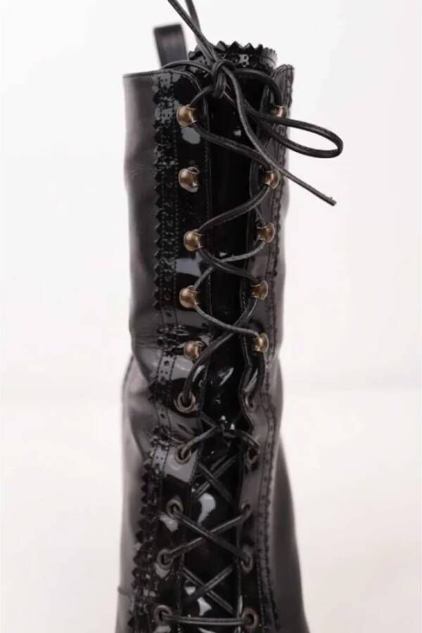 Manolo Blahnik Pre-owned Leather boots Black Dames