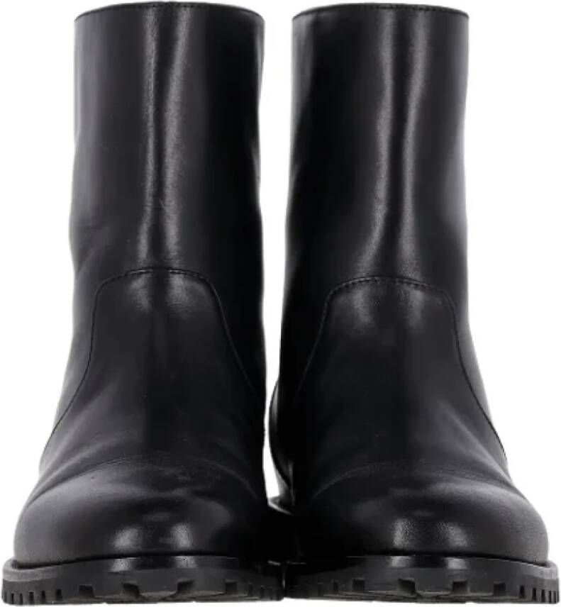 Manolo Blahnik Pre-owned Leather boots Black Dames