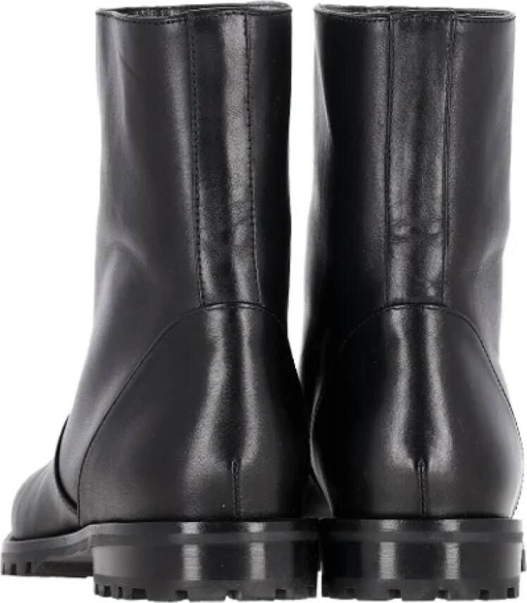 Manolo Blahnik Pre-owned Leather boots Black Dames