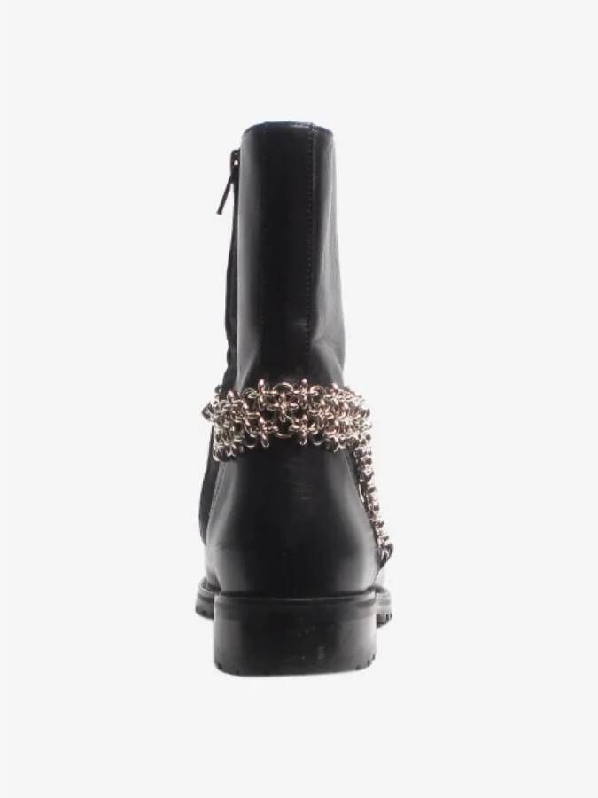 Manolo Blahnik Pre-owned Leather boots Black Dames