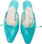 Manolo Blahnik Pre-owned Leather flats Green Dames - Thumbnail 2