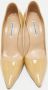 Manolo Blahnik Pre-owned Leather heels Beige Dames - Thumbnail 3