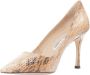 Manolo Blahnik Pre-owned Leather heels Beige Dames - Thumbnail 4