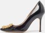 Manolo Blahnik Pre-owned Leather heels Black Dames - Thumbnail 2