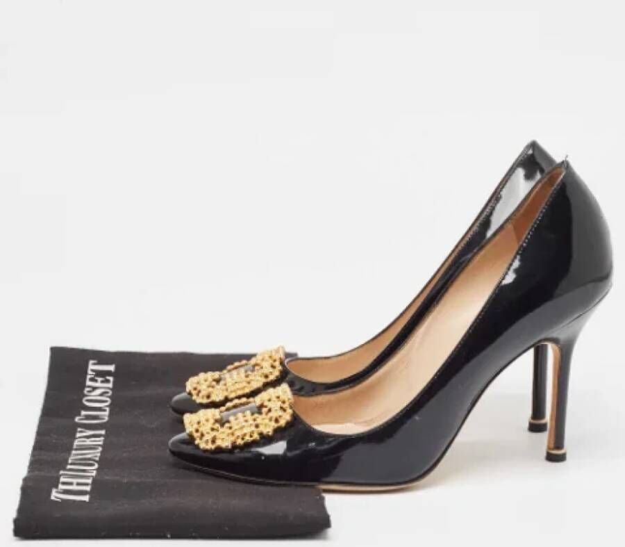 Manolo Blahnik Pre-owned Leather heels Black Dames