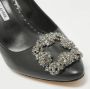 Manolo Blahnik Pre-owned Leather heels Black Dames - Thumbnail 7