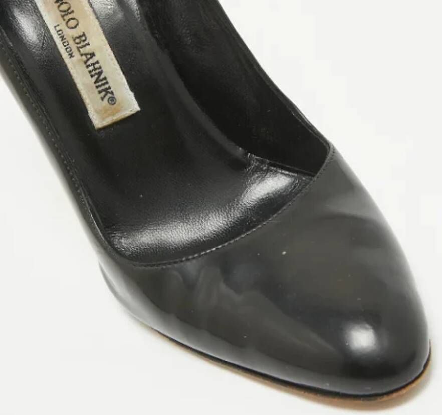 Manolo Blahnik Pre-owned Leather heels Black Dames