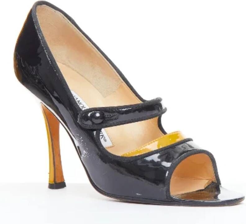 Manolo Blahnik Pre-owned Leather heels Black Dames