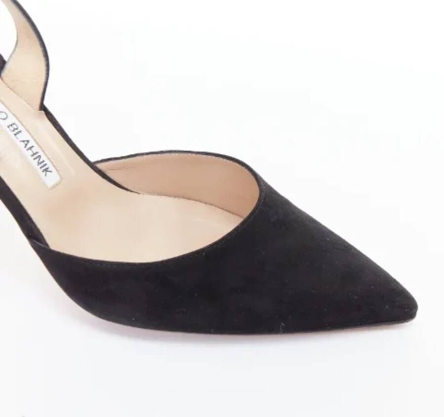 Manolo Blahnik Pre-owned Leather heels Black Dames