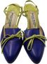 Manolo Blahnik Pre-owned Leather heels Blue Dames - Thumbnail 2