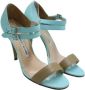 Manolo Blahnik Pre-owned Leather heels Blue Dames - Thumbnail 3