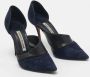 Manolo Blahnik Pre-owned Leather heels Blue Dames - Thumbnail 4