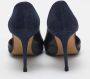 Manolo Blahnik Pre-owned Leather heels Blue Dames - Thumbnail 5