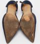 Manolo Blahnik Pre-owned Leather heels Blue Dames - Thumbnail 6